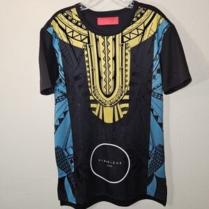 Black and Blue Short Sleeve Versace Style Tee